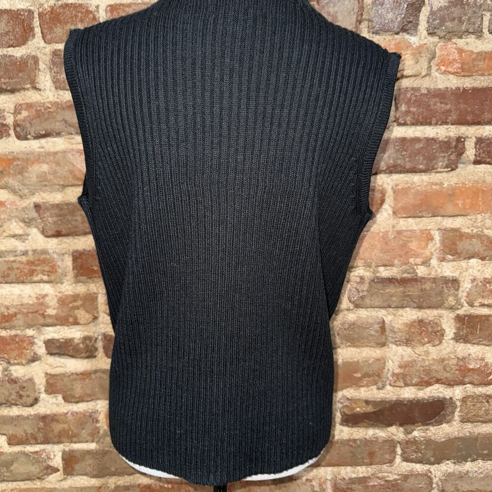 Vintage Artisan Leather Suede Patchwork Vest Boho 90s Zip Designer Studio M - Picture 5 of 9